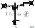Кронштейн для мониторов Cactus Cs-vm-d08-bk черный 13"-27" макс.8кг настольный поворот и наклон