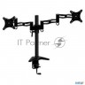 Кронштейн для мониторов Cactus Cs-vm-d08-bk черный 13"-27" макс.8кг настольный поворот и наклон