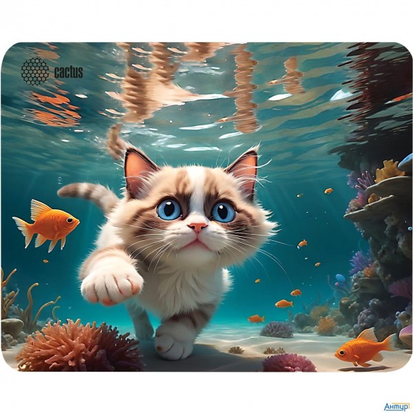 Коврик для мыши Cactus Fish Cat рисунок 300x250x3мм (cs-mpc-d15m)