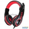 Наушники с микрофоном Oklick Hs-l200 черный/красный 2м мониторы оголовье (y-819)