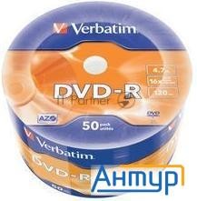 Диск Dvd-r Verbatim 4.7gb 16x Cake Box (50шт) (43788)
