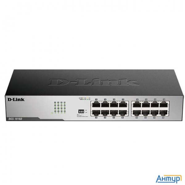 D-link Dgs-1016d/j1a Неуправляемый коммутатор с 16 портами 10/100/1000base-t