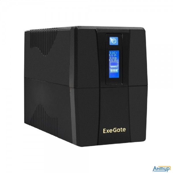 Exegate Ex292790rus ИБП Exegate Power Smart Ulb-1000.lcd.avr.4c13.rj.usb <1000va/550w, Lcd, Avr, 4*c