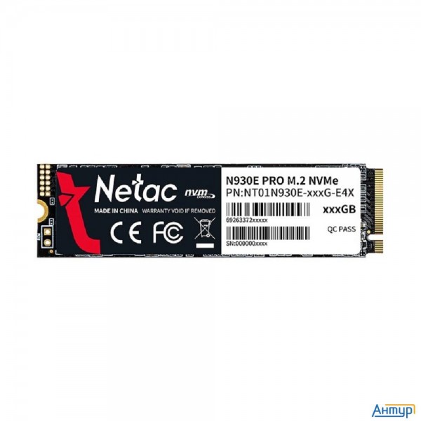 Накопитель Ssd Netac Pci-e 3.0 512gb Nt01n930e-512g-e4x N930e Pro M.2 2280