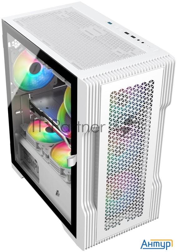1stplayer Корпус Trilobite T3 White / Matx, Tg / 4x 120mm Led Fans Inc. / T3-wh-4f1-w
