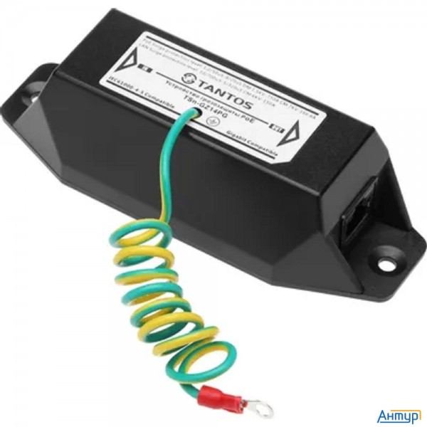 Tantos Tsn-gz14pg Одноканальное устройство грозозащиты Gigabit Ethernet и Poe (до 4КВ)