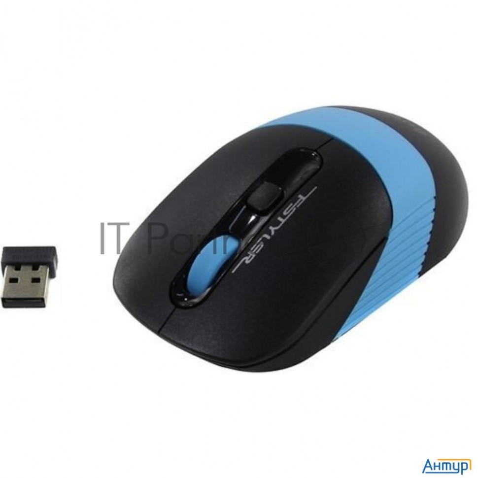 Мышь A-4tech Fstyler Fg10 черный/синий оптическая (2000dpi) беспроводная Usb [1147565]