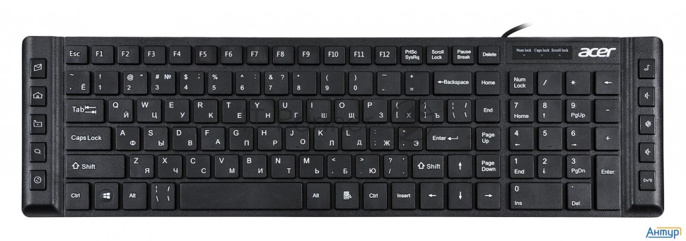 Клавиатура Acer Okw010 [zl.kbdee.002] Keyboard Usb Slim Multimedia Black