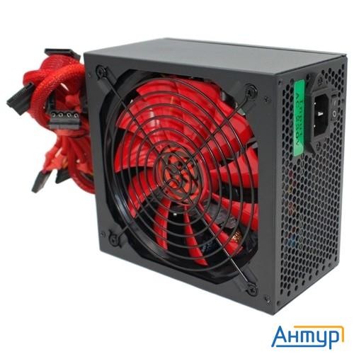 Ginzzu Pc500 14cm(red) 80+ Black,apfc,24+4p,2 Pci-e(6+2), 5*sata, 4*ide,оплетка, кабель питания,цвет