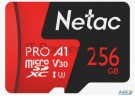 Флеш-накопитель Netac Карта памяти Netac Microsd P500 Extreme Pro 256gb, Retail Version Card Only