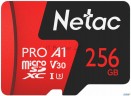 Флеш-накопитель Netac Карта памяти Netac Microsd P500 Extreme Pro 256gb, Retail Version Card Only