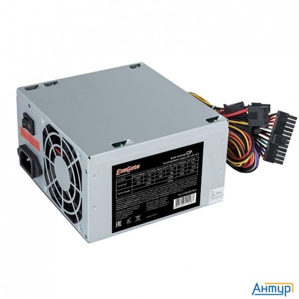 Exegate Ex292145rus Блок питания 650w Exegate Cp650 (atx, 8cm Fan, 24pin, 4pin, 3xsata, 2xide, Fdd)