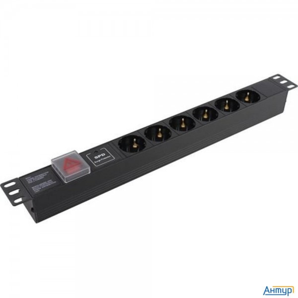 Exegate Ex280832rus Блок розеток Exegate Serverpro Pdu-19h607 Al-6s-c14-sw-spd1, 19",1u,алюм, 6schuk