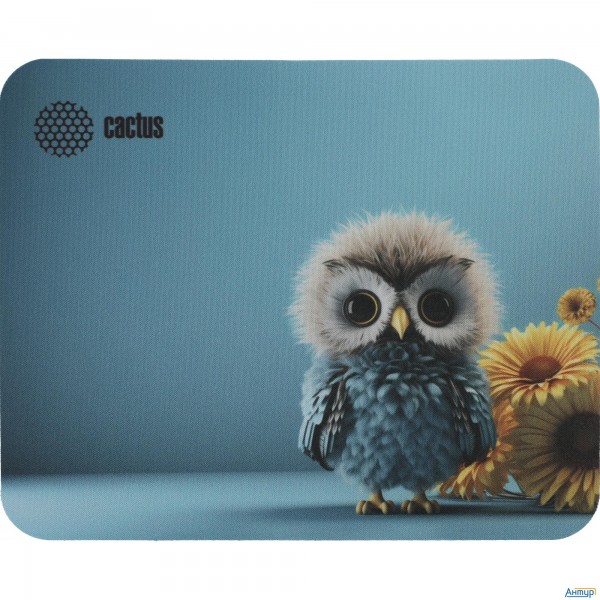 Коврик для мыши Cactus Owl Blue 220x180x2мм (cs-mpc-p07xs)