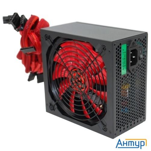 Ginzzu Pc600 14cm(red) 80+ Black,apfc,24+4p,2 Pci-e(6+2), 5*sata, 4*ide,оплетка, кабель питания,цвет