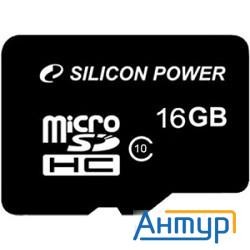 Micro Securedigital 16gb  Silicon Power Sdhc Class 10 (sp016gbsth010v10)