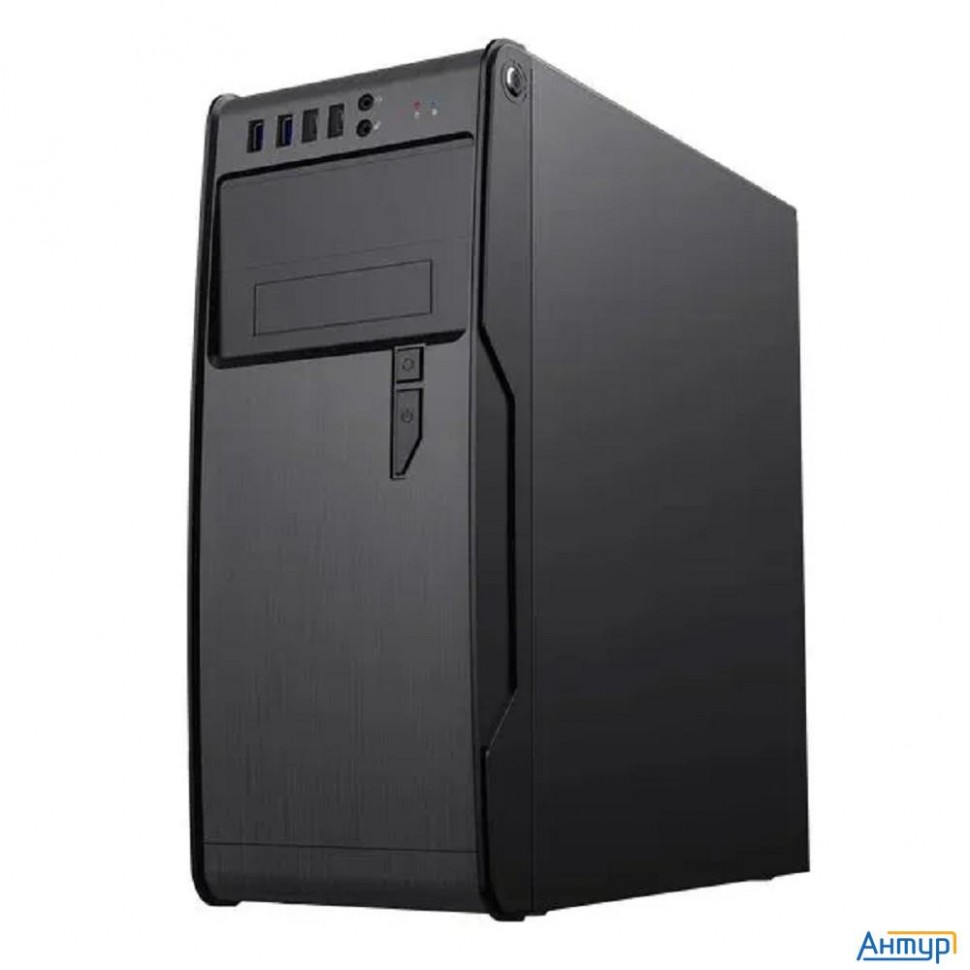Powercool Компьютерный корпус без ТМ, S1008bk-2u3c-np Np (miditower, БЕЗ БП, Black, 2*usb3.0+2*usb T