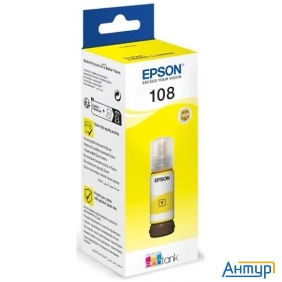 Epson C13t09c44a  Картридж 108 Ecotank Ink для Epson L8050/l18050, Yellow 70ml