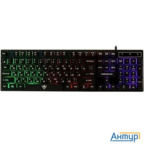 Клавиатура Kg-23u Black Nakatomi Gaming - игровая с Rgb-подсветкой, Usb, черная