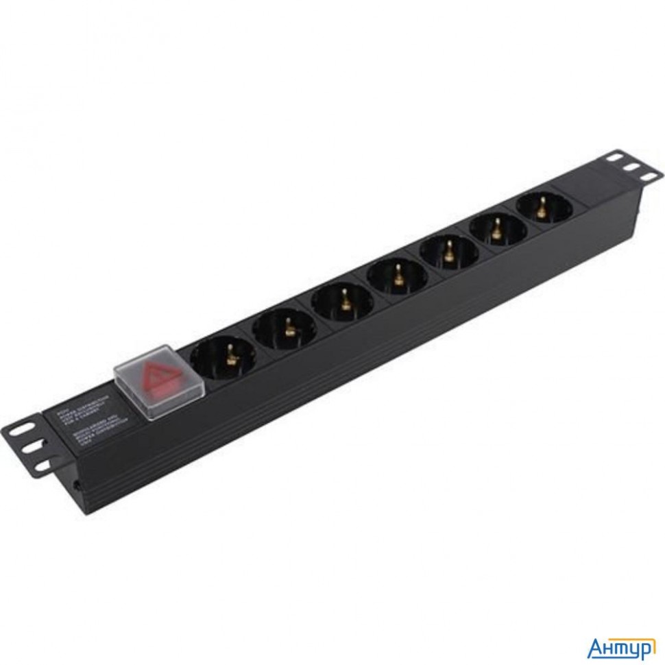 Exegate Ex280838rus Блок розеток Exegate Serverpro Pdu-19h703 Al-7s-c20-sw, 19",1u,алюм, 7 Schuko, С