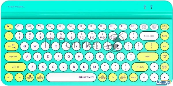 Клавиатура A4tech Fstyler Fbk30 зеленый Usb беспроводная Bt/radio Slim Multimedia (fbk30 Avocado)