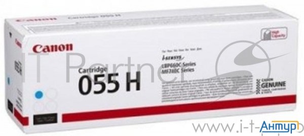 Тонер Картридж Canon 055 H C 3019c002 голубой  5900стр.  для Canon Mf645cx/mf643cdw/mf641cw/lbp623cd
