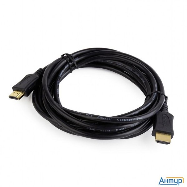 Bion Кабель Hdmi V1.4, 19m/19m, 3d, 4k Uhd, Ethernet, Ccs, экран, позолоченные контакты, 4.5м, черны