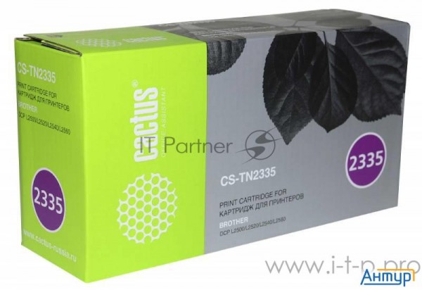 Тонер Картридж Cactus Cs Tn2335 черный для Brother Dcp L2500/l2520/l2540/l2560  1200стр.