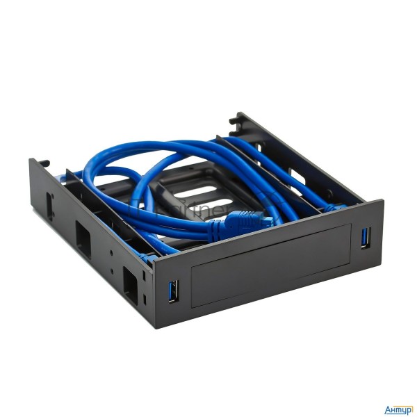 Салазки Exegate Ex280445rus (переходник) для установки Hdd 2.5/3.5"  в отсек 5.25" с 2*usb3.0  Exega