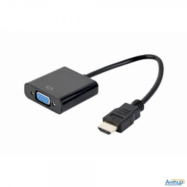 Gembird Переходник Hdmi-vga Cablexpert, 19m/15f, провод 15см (a-hdmi-vga-04)