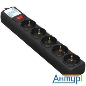 Powercube Фильтр-удлинитель 3.0м, 5 розеток,10А (spg5-С3), черный графит