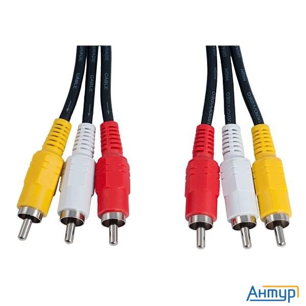 Perfeo Кабель 3xrca вилка - 3xrca вилка, длина 2 м. (r3101)