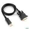 Кабель Displayport-dvi Gembird/cablexpert  1м, 20m/19m, черный, экран, пакет(cc-dpm-dvim-1m)