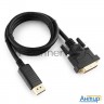 Кабель Displayport-dvi Gembird/cablexpert  1м, 20m/19m, черный, экран, пакет(cc-dpm-dvim-1m)