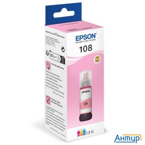 Epson C13t09c64a  Картридж 108 Ecotank Ink для Epson L8050/l18050, Light Magenta 70