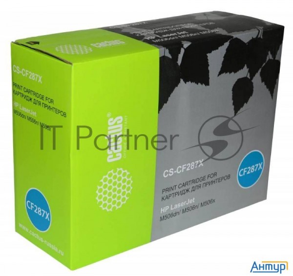 Тонер-картридж Cactus Cs-cf287x черный (18000 стр.) для Hp Lj M506dn/ M506n/ M506x