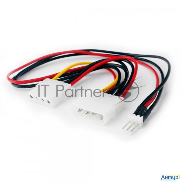 Кабель питания Cablexpert Cc-psu-5, для вентилятора 12v, Molex -> Molex + 2pin, 15см