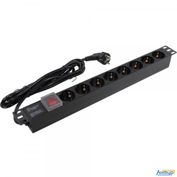 Exegate Ex280844rus Блок розеток Exegate Serverpro Pdu-19h805 Al-8s-eu3-sw, 19",1u,алюм, 8schuko, ев
