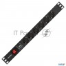 Блок розеток горизонтальный Exegate Serverpro Pdu-19h609 Al-6s-c14-2, 19", 1u, Алюминий, 6 Schuko, к
