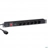 Блок розеток горизонтальный Exegate Serverpro Pdu-19h609 Al-6s-c14-2, 19", 1u, Алюминий, 6 Schuko, к