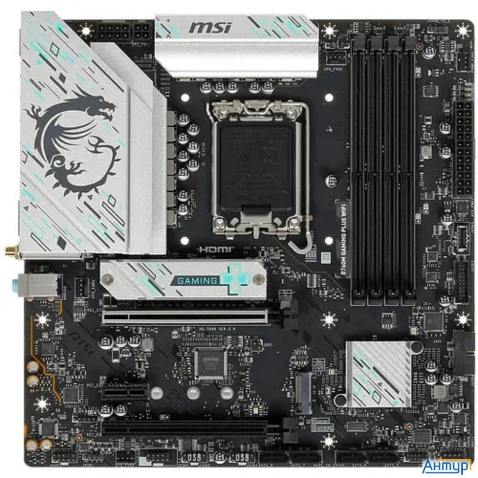 Материнская плата Msi B760m Gaming Plus Wifi, Lga 1700, Intel B760, Matx, Ret