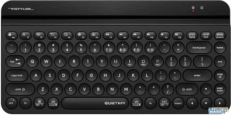 Клавиатура A4tech Fstyler Fbk30 черный/серый Usb беспроводная Bt/radio Slim Multimedia (fbk30 Blackc