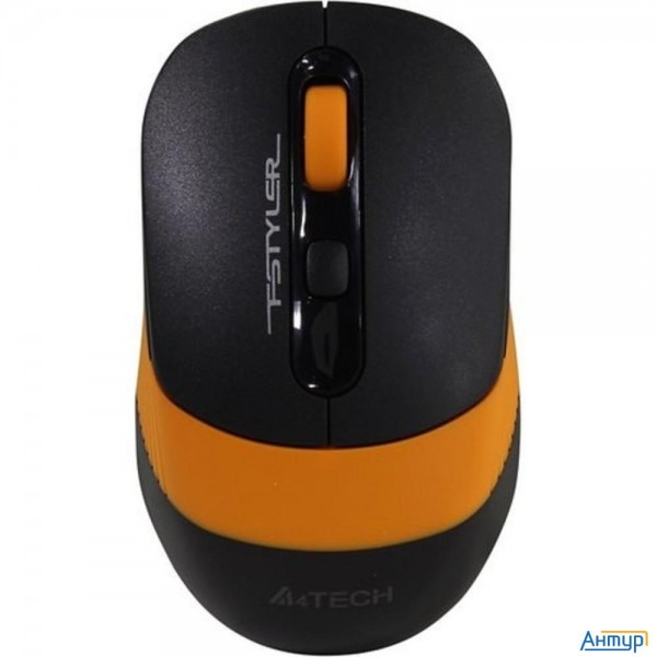 A-4tech Мышь Fstyler Fg10 черный/оранжевый оптическая (2000dpi) беспроводная Usb [1147568]