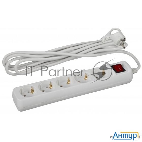 Удлинитель  ЭРА Б0028383 U-5es-5m-3х1 с заземлением с выключателем 5 гнезд 5 м {полипропилен, 3х1 мм