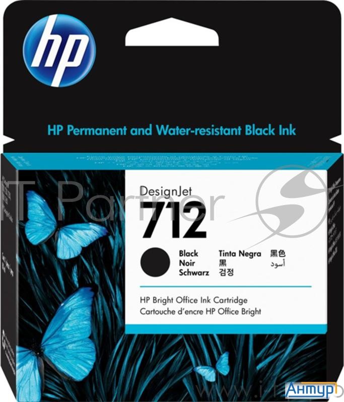 Картридж струйный Hp 712 3ed71a черный  80мл  для Hp Dj Т230/630