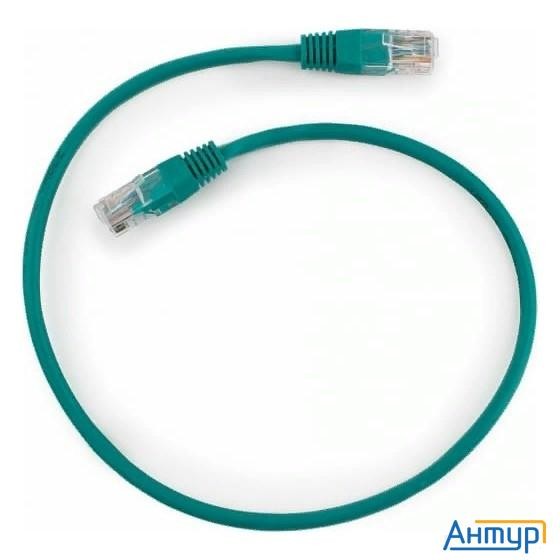 Патч-корд Utp Cablexpert Pp12-0.5m/g кат.5e, 0.5м, литой, многожильный (зелёный)