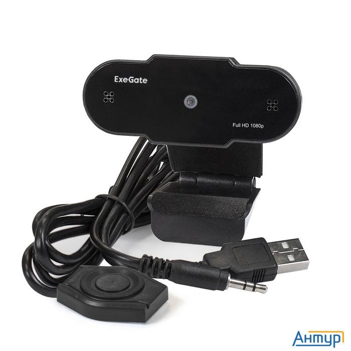 Exegate Ex287388rus Веб-камера Exegate Blackview C615 Fullhd Tripod (матрица 1/3" 2 Мп, 1920х1080, 1
