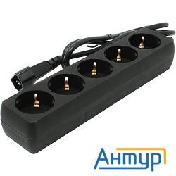 Exegate Ex221201rus Сетевой фильтр Exegate Spu-5-1.2b (5 розеток, 1.2м, Ups вилка, черный)