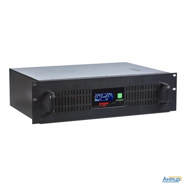 Exegate Ep285776rus ИБП Exegate Serverrm Unl-1500.lcd.avr.С13.rj.usb.3u <1500va/900w, Lcd, Avr, 4*ie