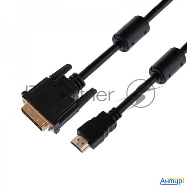 Кабель Rexant (17-6305) Шнур  Hdmi - Dvi-d  Gold  3М  с фильтрами